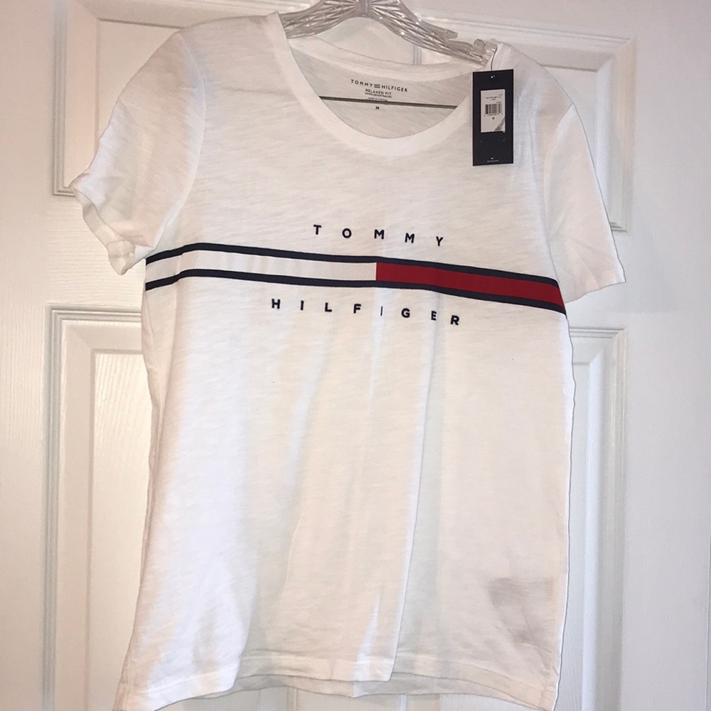 Tommy Hilfiger white scoop neck t-shirt